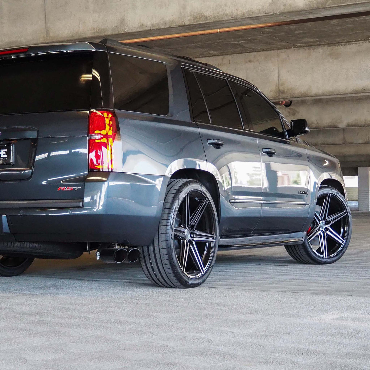 24" Vossen HF6-2 Tinted Gloss Black 24x10 Concave Wheels Fits Chevrolet Tahoe
