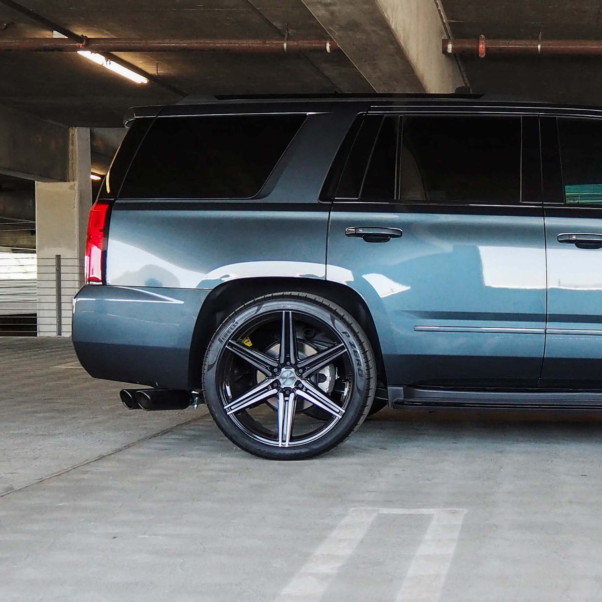 24" Vossen HF6-2 Tinted Gloss Black 24x10 Concave Wheels Fits Chevrolet Tahoe