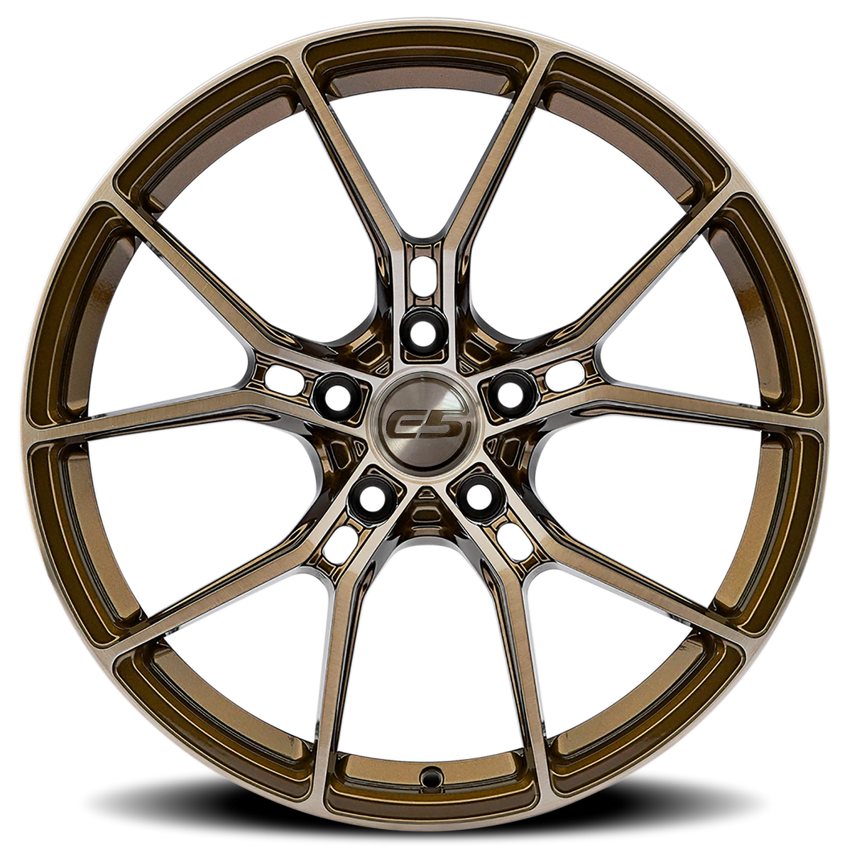 E5 Daytona Bronze Brushed Tint Form Forged Corvette wheel - side profile