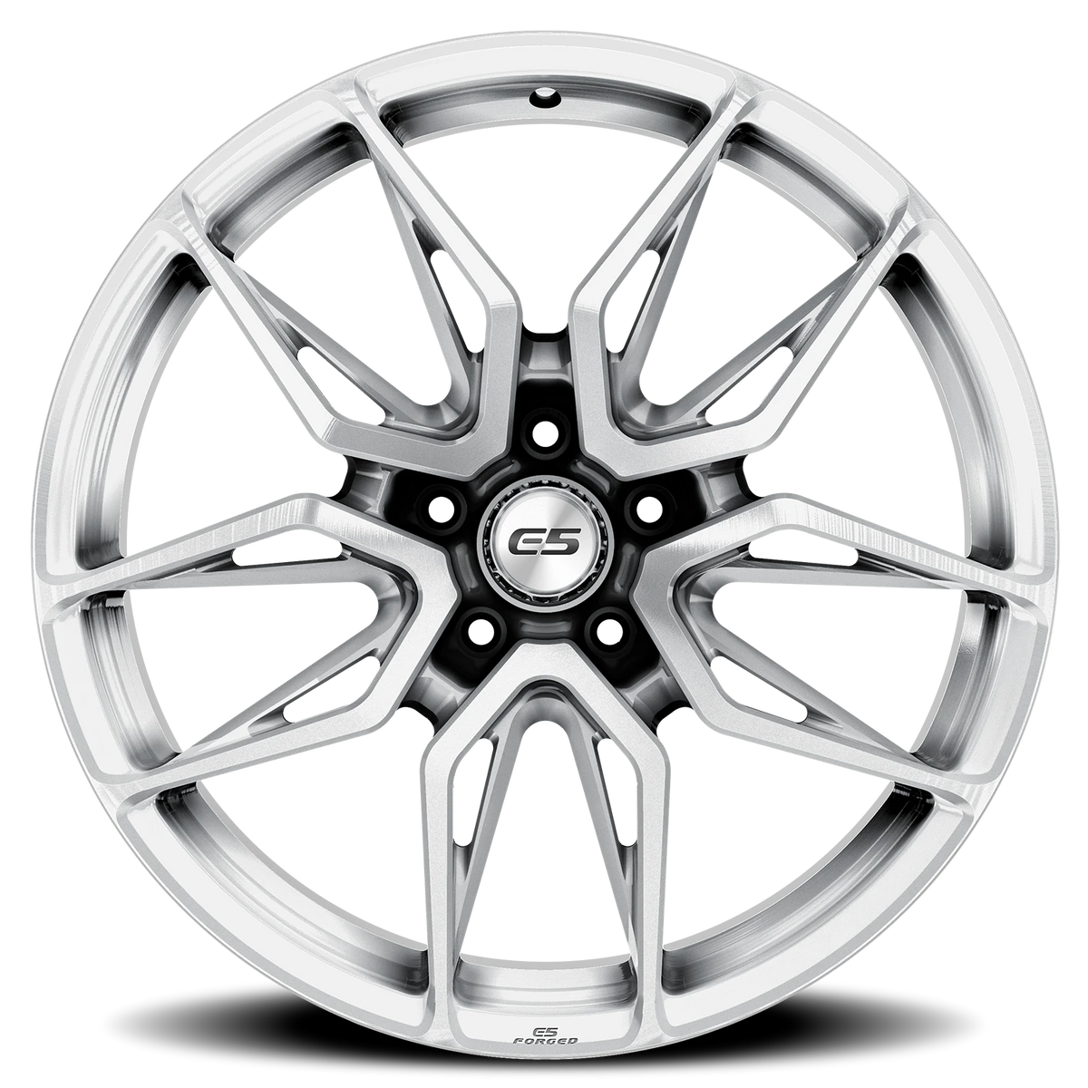 E5 Forged Laguna Brushed Aluminum wheel for C8 Corvette Z06 / E-Ray / ZR1 - side profile
