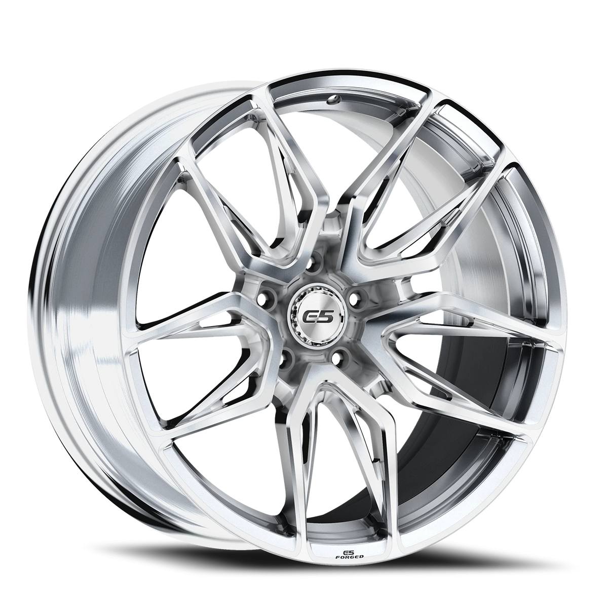 E5 Forged Laguna Polished wheel for C8 Corvette Z06 / E-Ray / ZR1 - face view
