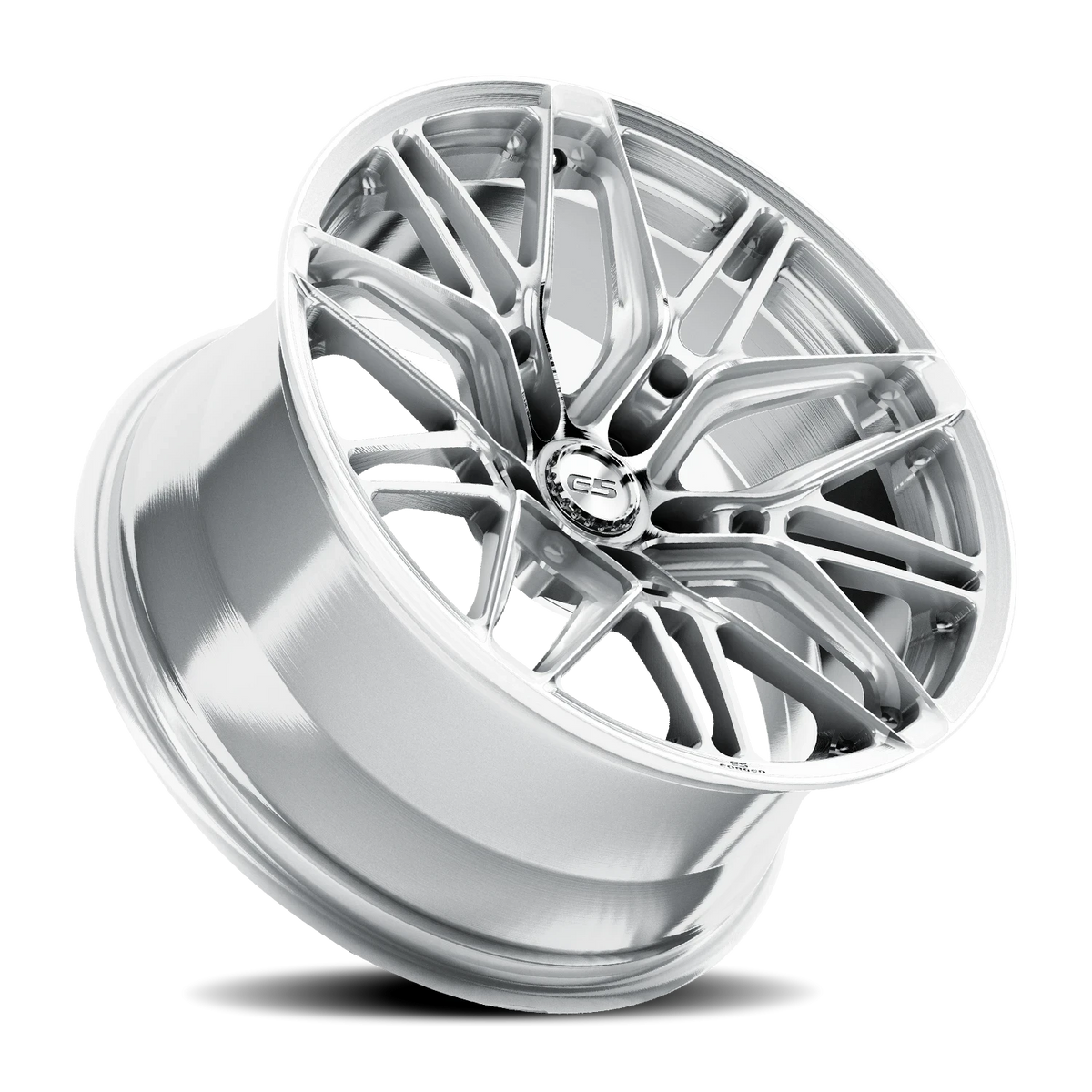 E5 Forged Sonoma Brushed Aluminum wheel for C8 Corvette Z06 / E-Ray / ZR1 - angled view