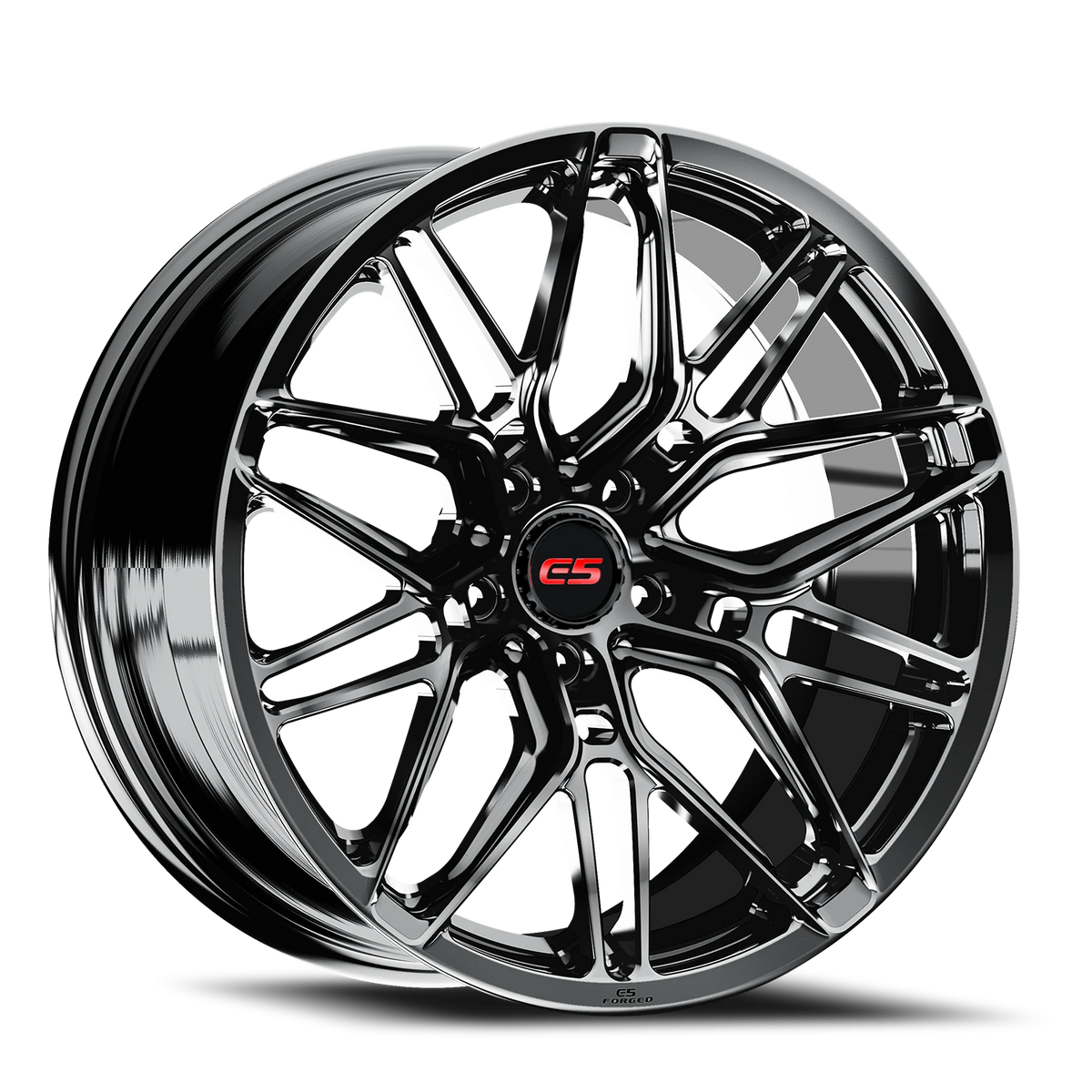 E5 Forged Sonoma Gloss Black wheel for C8 Corvette Z06 / E-Ray / ZR1 - face view