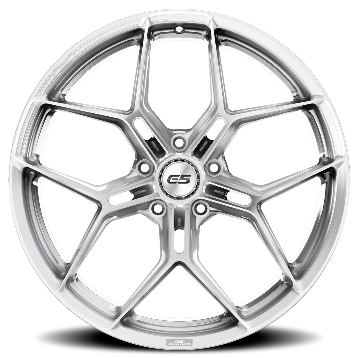 E5 Forged Talladega Brushed Aluminum wheel for C8 Corvette Z06 / E-Ray / ZR1 - side profile