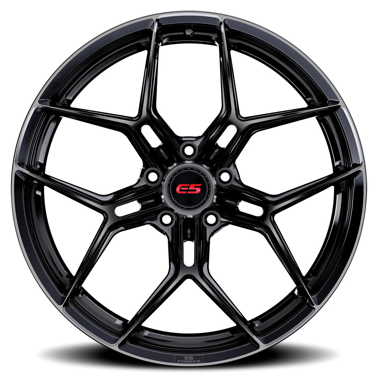 E5 Forged Talladega Gloss Black wheel for C8 Corvette Z06 / E-Ray / ZR1 - side profile