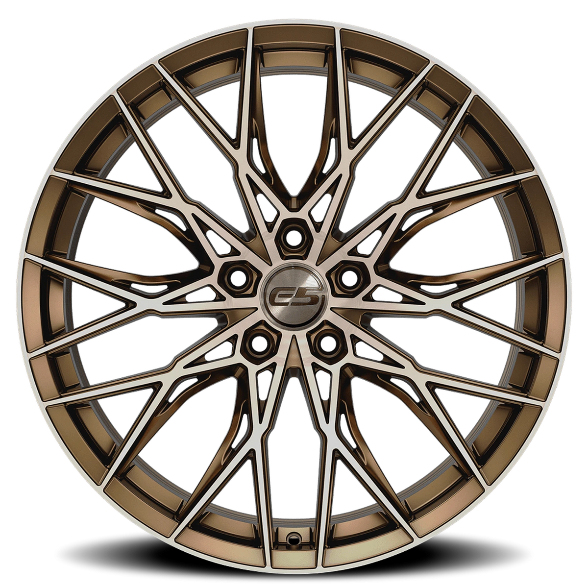 E5 Sebring Bronze Brushed Tint Form Forged Corvette wheel - side profile