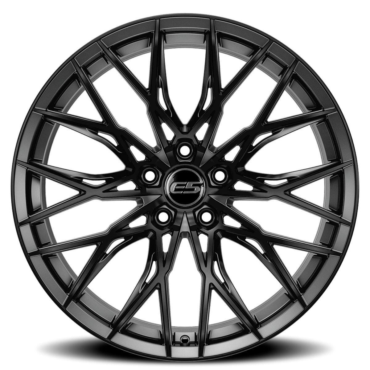E5 Sebring Gloss Black Form Forged Corvette wheel - side profile