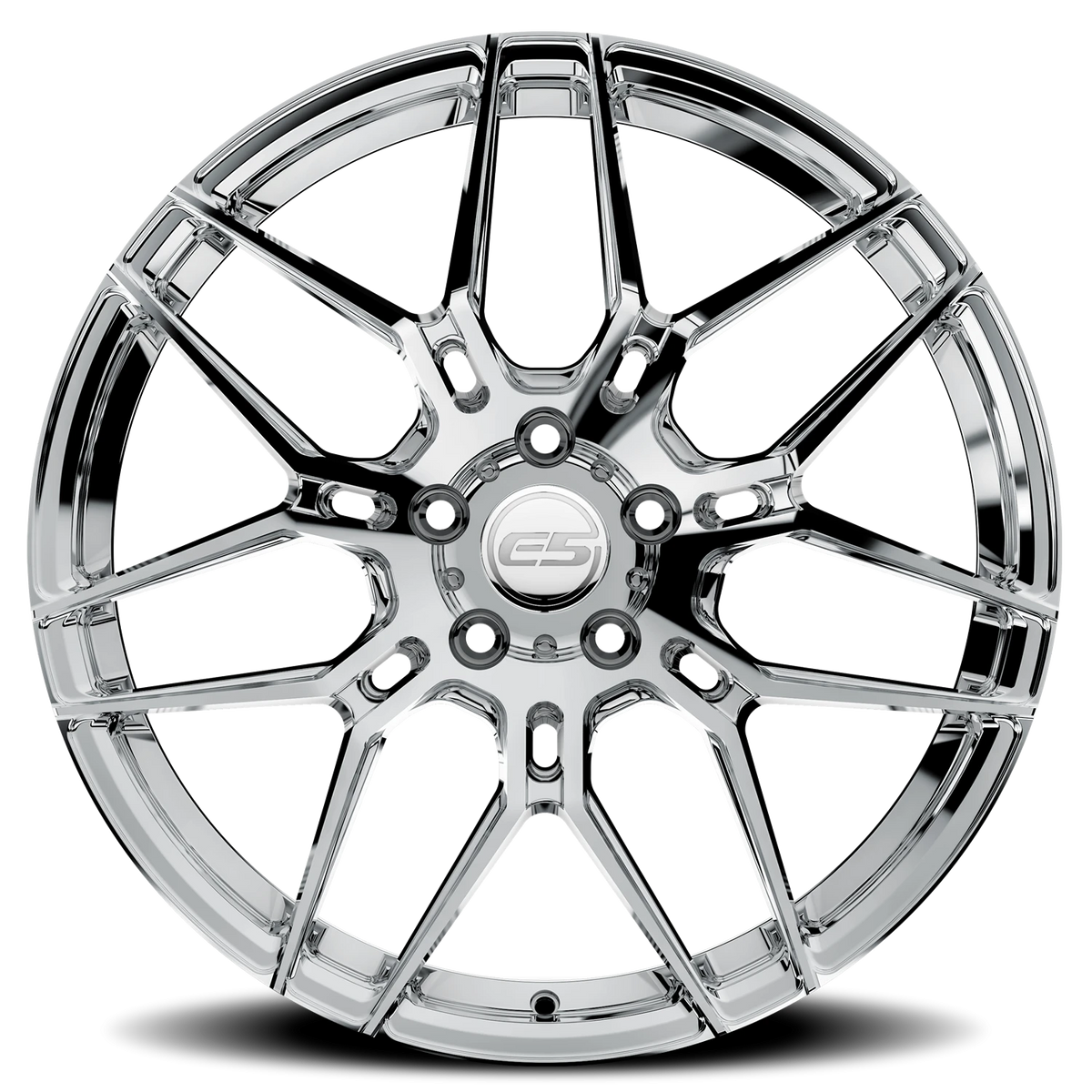 E5 Speedway Chrome Form Forged Corvette wheel - side profile