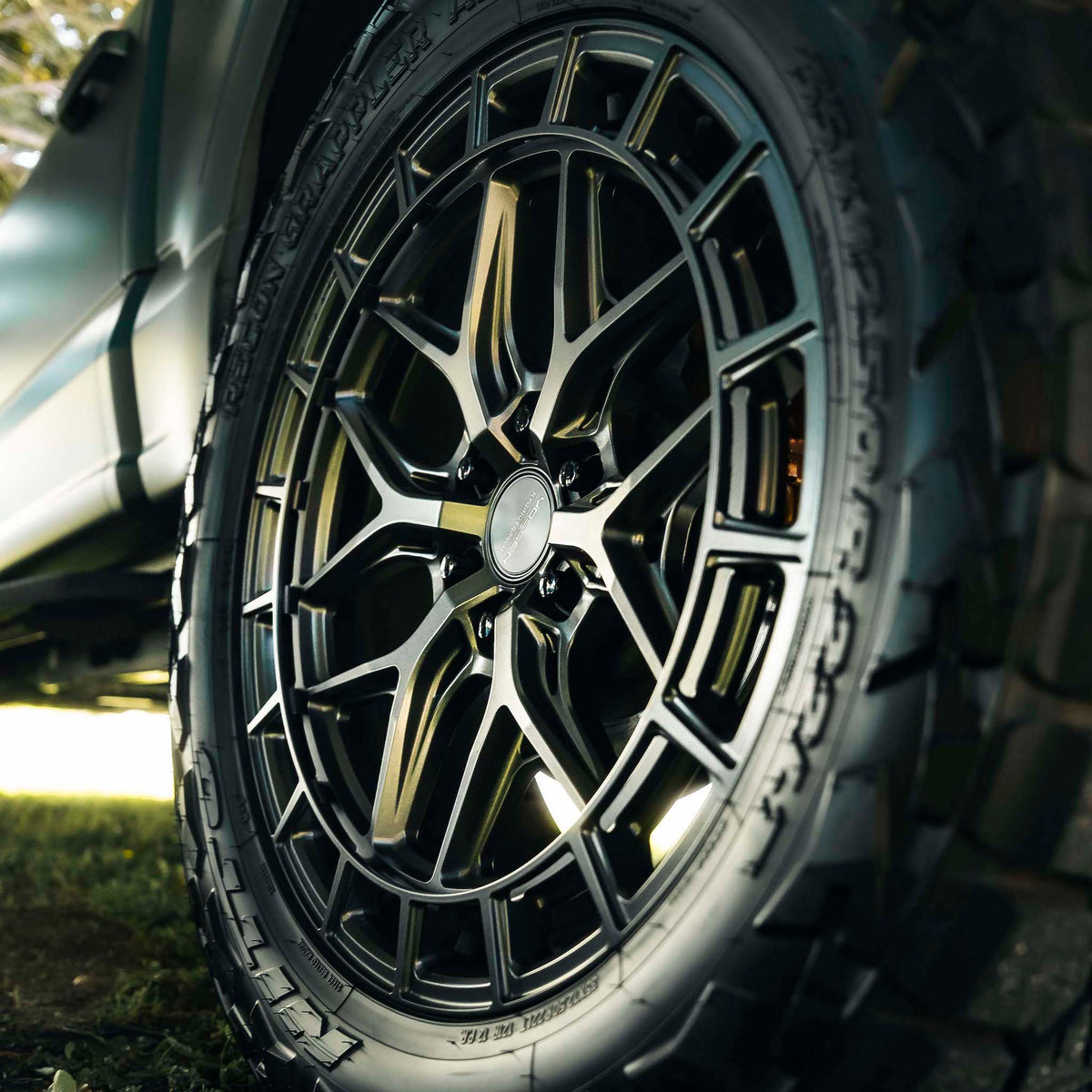 17" Vossen HFX1 Matte Gunmetal 17x9 Concave Wheels Rims Fits Ford F150 2015-2020