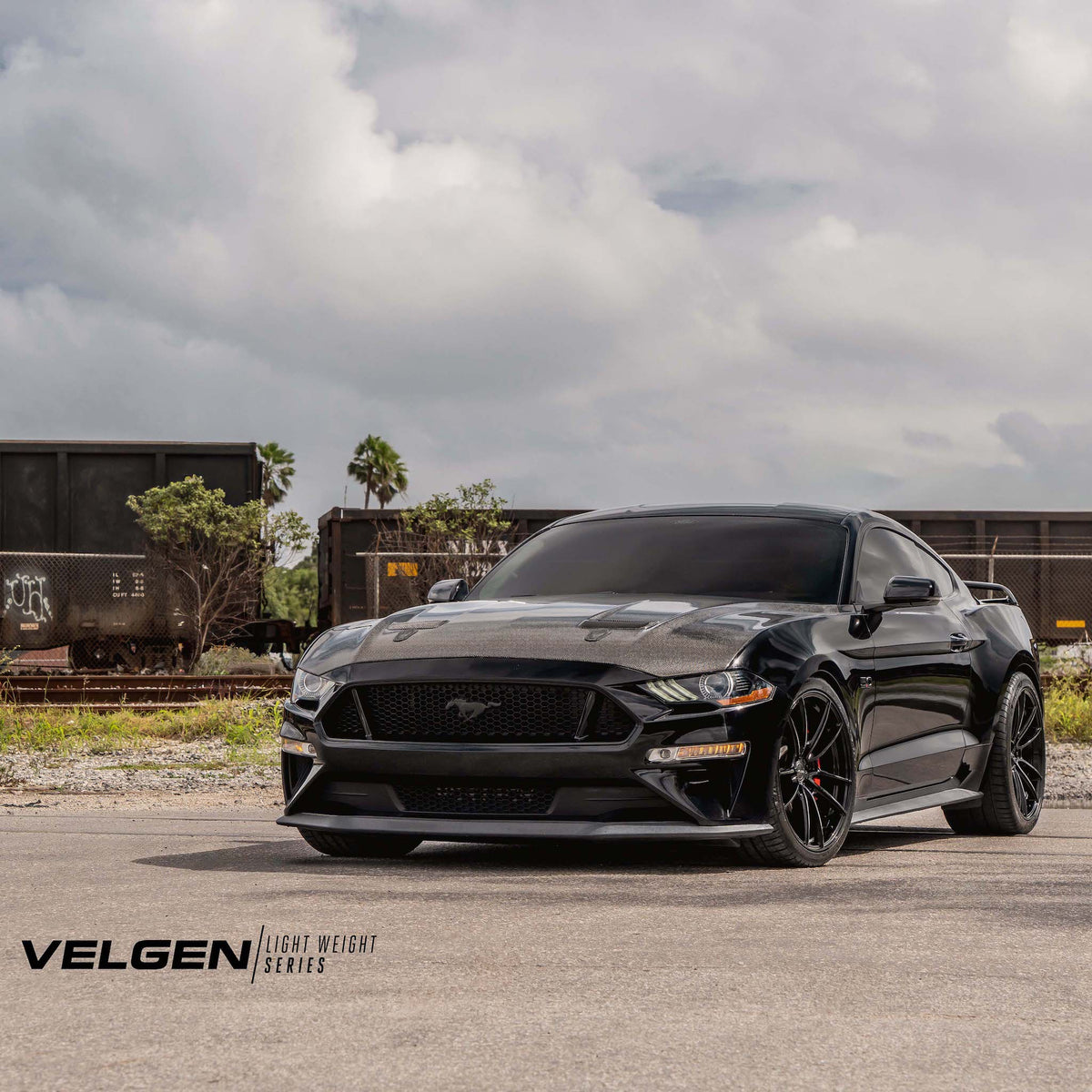 19" Velgen VF5 Gloss Black 19x10 19x11 Concave Wheels Rims Fits Ford Mustang GT