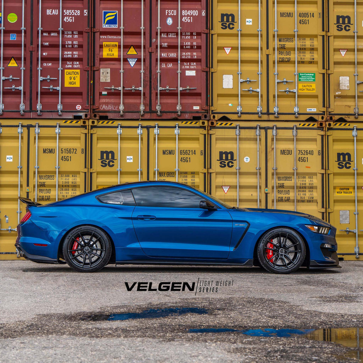 19" Velgen VF5 Gloss Black 19x10 19x11 Concave Wheels Rims Fits Ford Mustang GT
