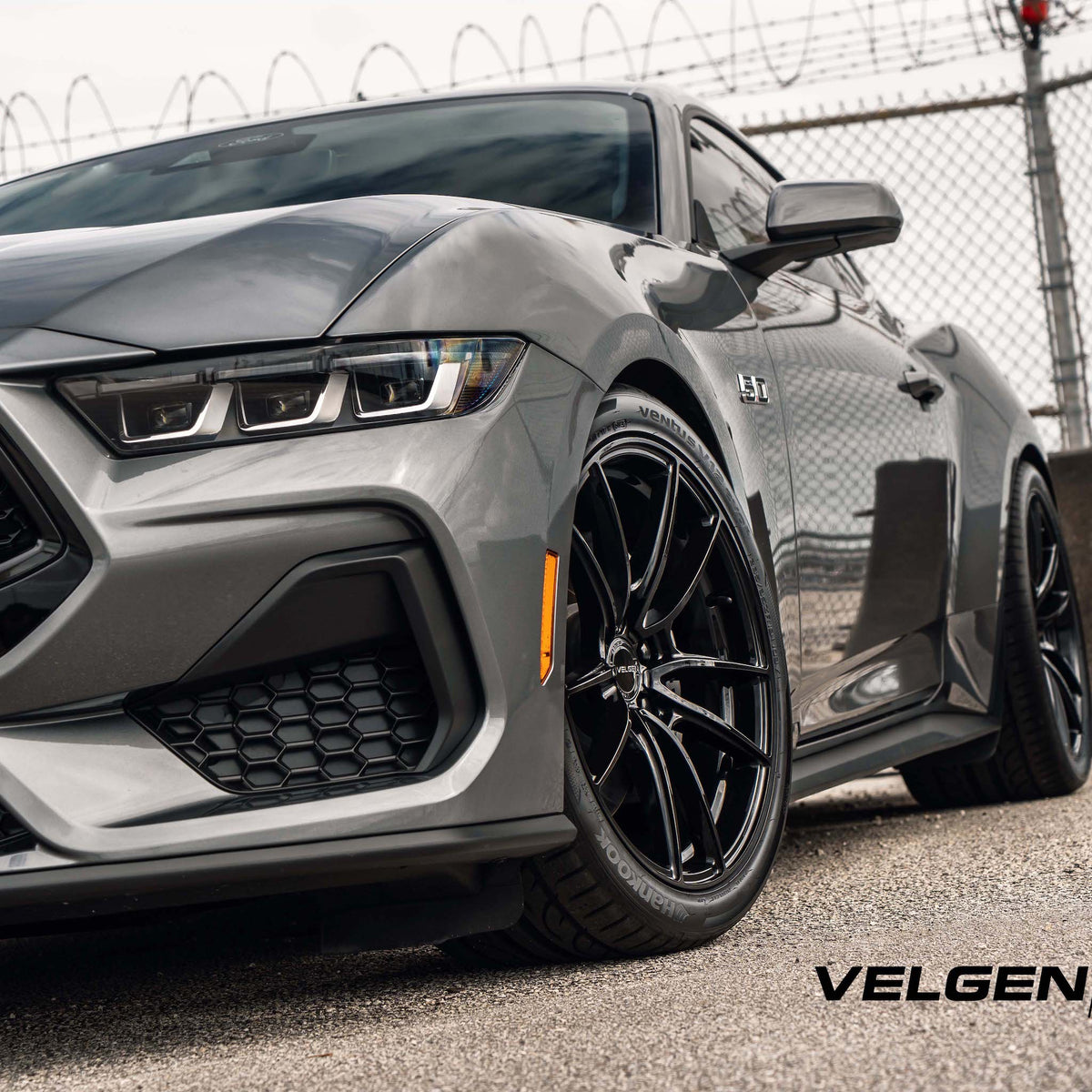 19" Velgen VF5 Gloss Black 19x10 19x11 Concave Wheels Rims Fits Ford Mustang GT