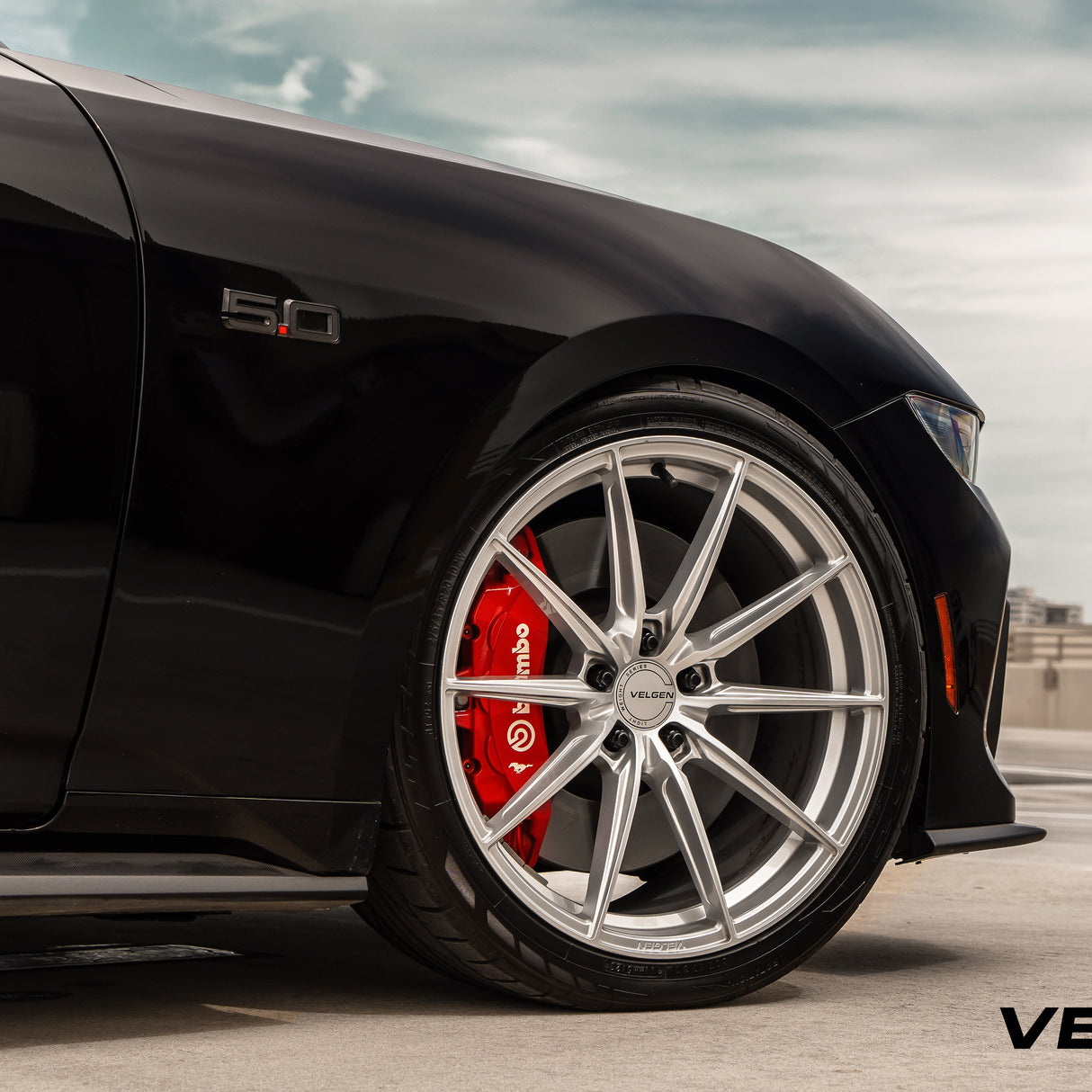 20" Velgen VF10 Gloss Silver Concave Wheels Rims Fits Ford Mustang GT