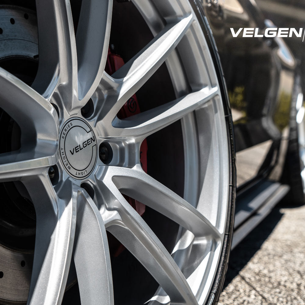 19" Velgen VF5 Gloss Silver 19x10 19x11 Concave Wheels Rims Fits Ford Mustang GT