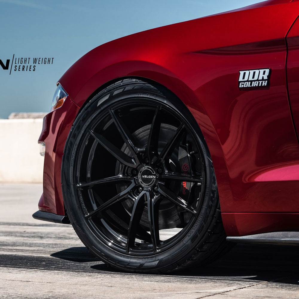 19" Velgen VF5 Gloss Black Concave Wheels Rims Fits Ford Mustang S197