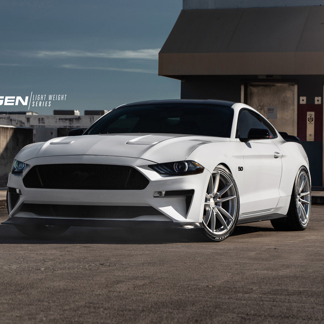 19" Velgen VF5 Gloss Silver 19x10 19x11 Concave Wheels Rims Fits Ford Mustang