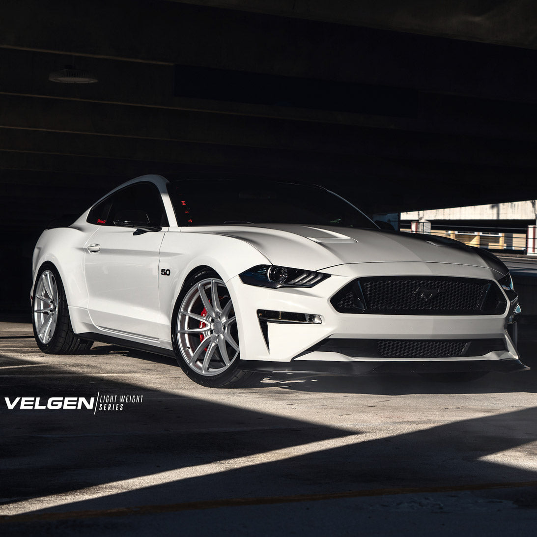 19" Velgen VF5 Gloss Silver 19x10 19x11 Concave Wheels Rims Fits Ford Mustang GT