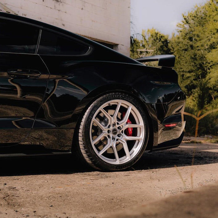 20" MV Forged MVF5 Silver 20X9 20X10.5 Concave Wheels Rims Fits Mustang S550