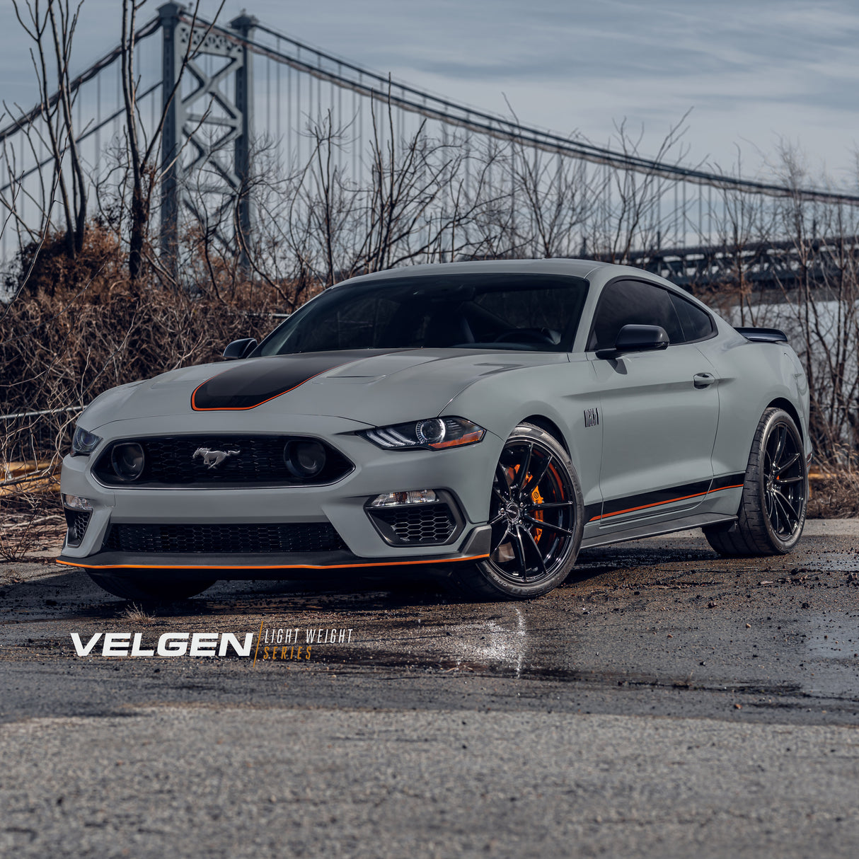 19" Velgen VF5 Gloss Black Concave Wheels Rims Fits Ford Mustang S197