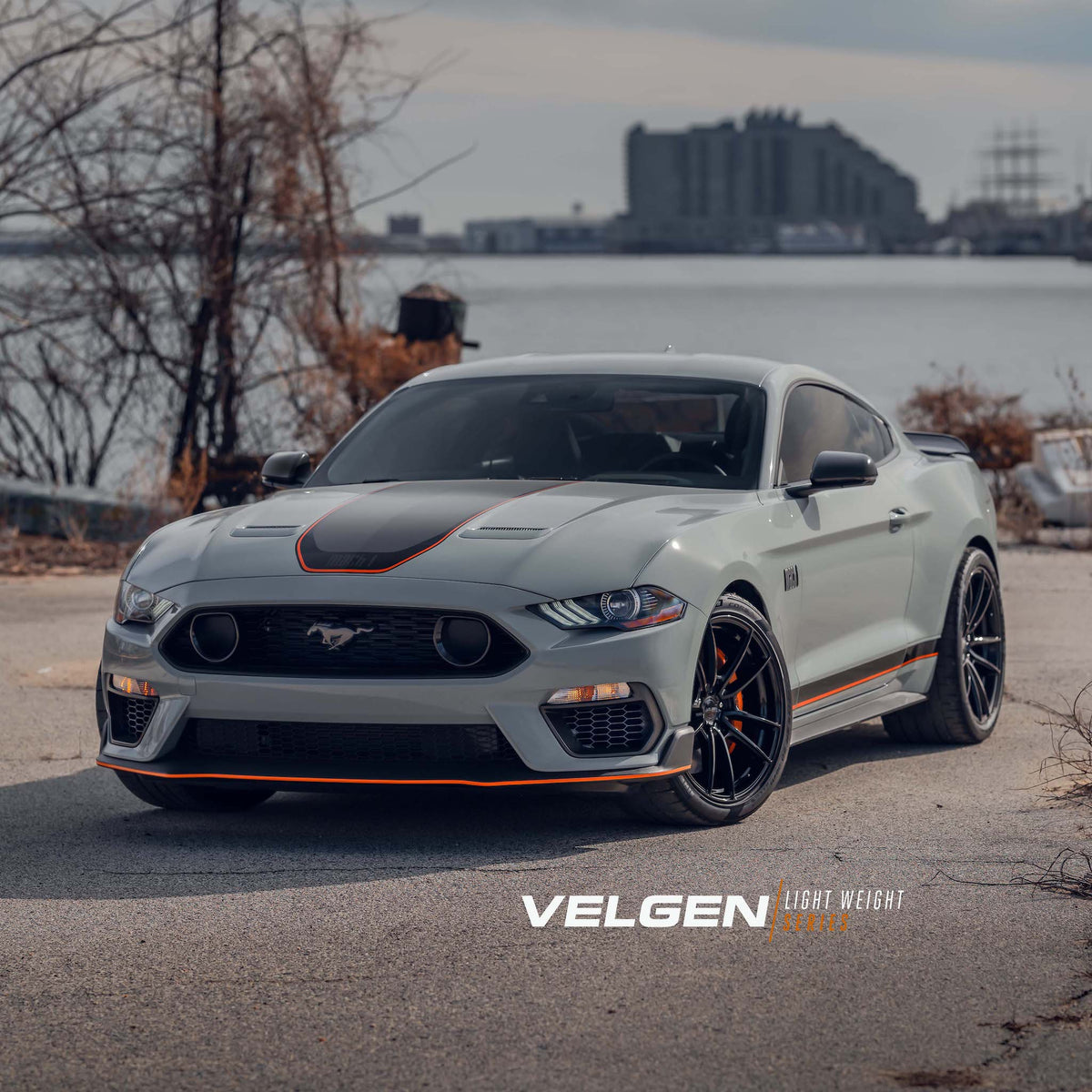 19" Velgen VF5 Gloss Black 19x10 19x11 Concave Wheels Rims Fits Ford Mustang GT
