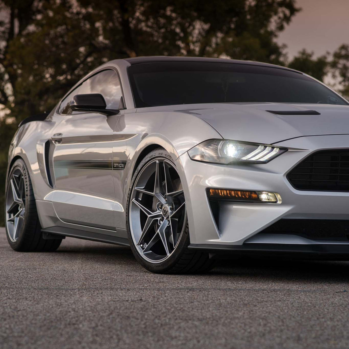 20" HRE FF11 Silver 20x10 20x11 Forged Concave Wheels Rims Fits Ford Mustang