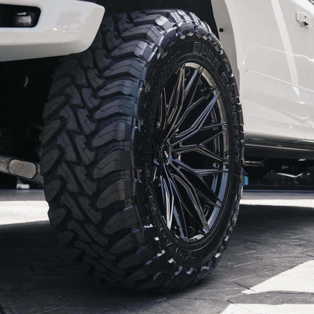 24" AL13 FR86 Black 24x10 Concave Wheels Rims Fits Ford F150 2015-2020