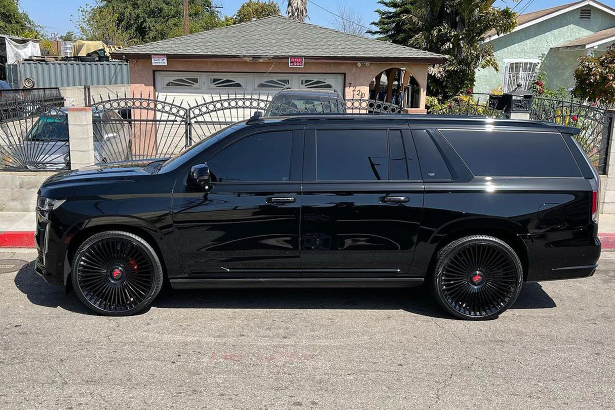 24" Forgiato Trimestre-M Black Concave Wheels Rims Fits Land Rover Range Rover