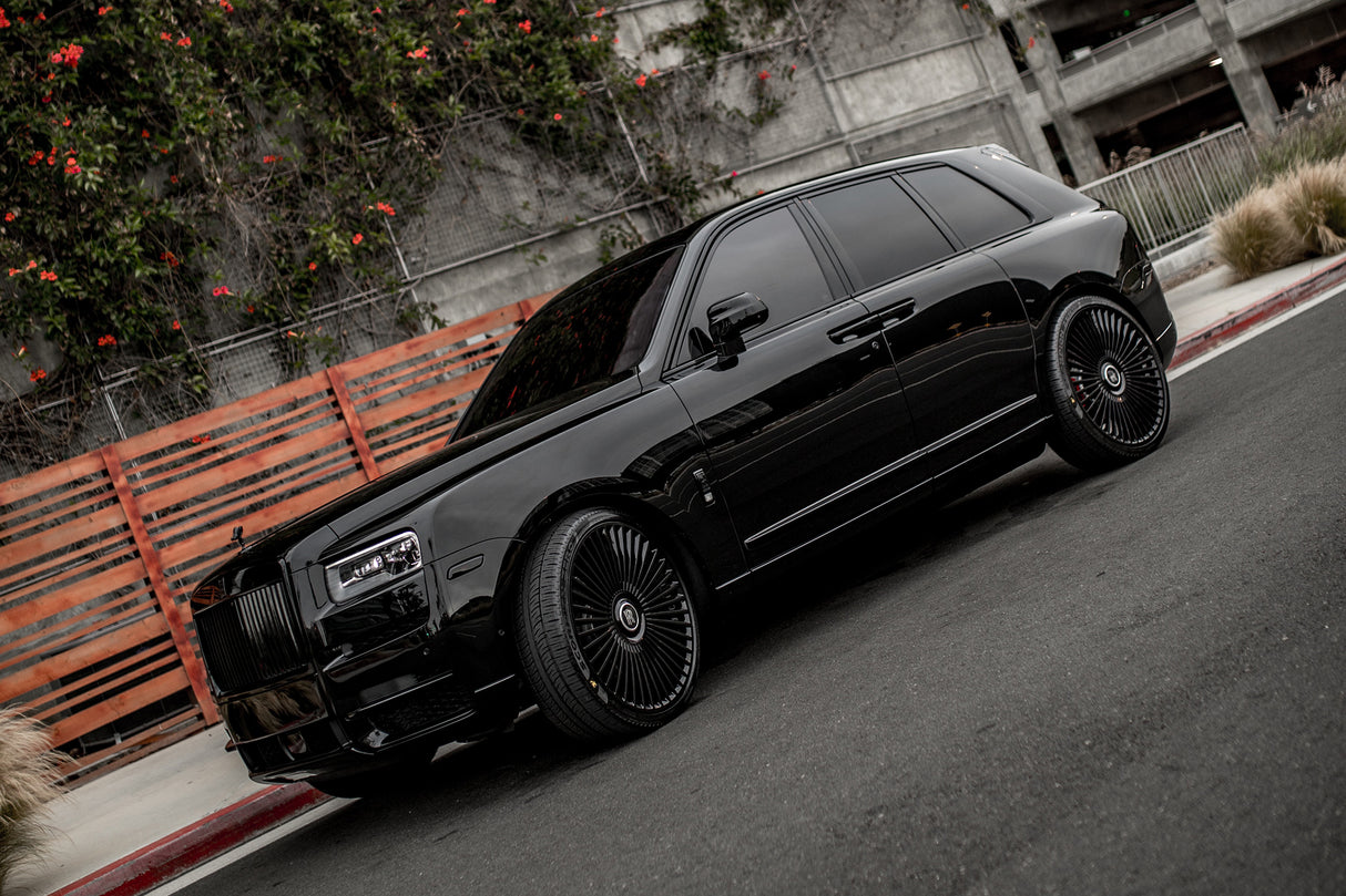 24" Forgiato Trimestre-M Black Concave Wheels Rims Fits Land Rover Range Rover