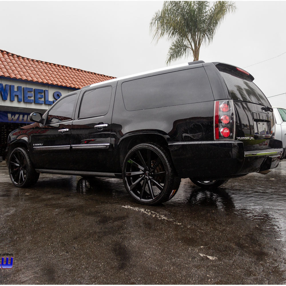 24" Koko Kuture Kapan Black 24x10 Concave Wheels Rims Fits GMC Yukon XL 1500