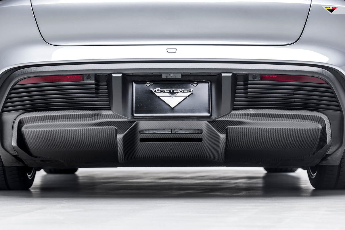 Vorsteiner Aero Rear Diffuser Carbon Fiber PP 2x2 Glossy Fits Porsche Taycan