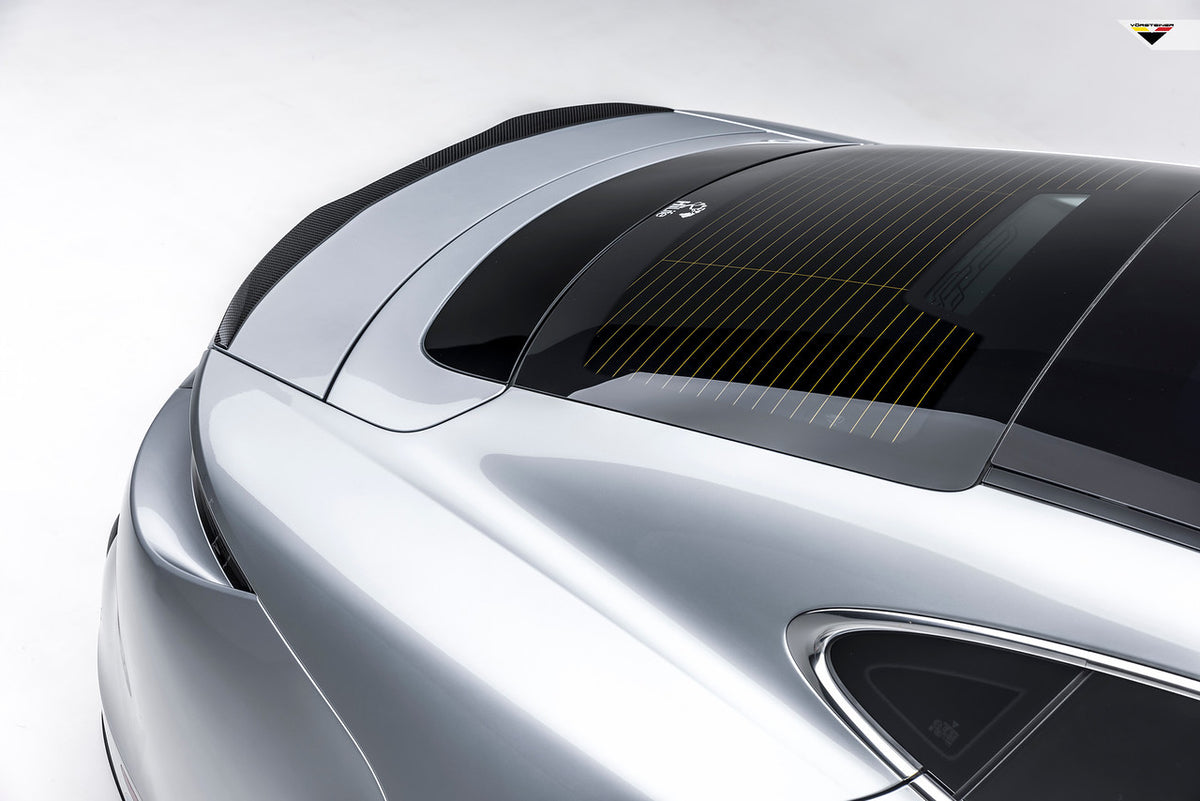 Vorsteiner Aero Decklid Spoiler Carbon Fiber PP 2x2 Glossy Fits Porsche Taycan