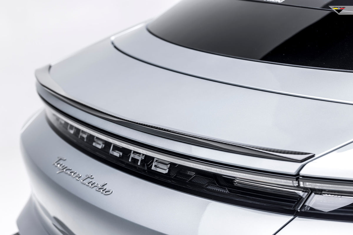 Vorsteiner Aero Decklid Spoiler Carbon Fiber PP 2x2 Glossy Fits Porsche Taycan