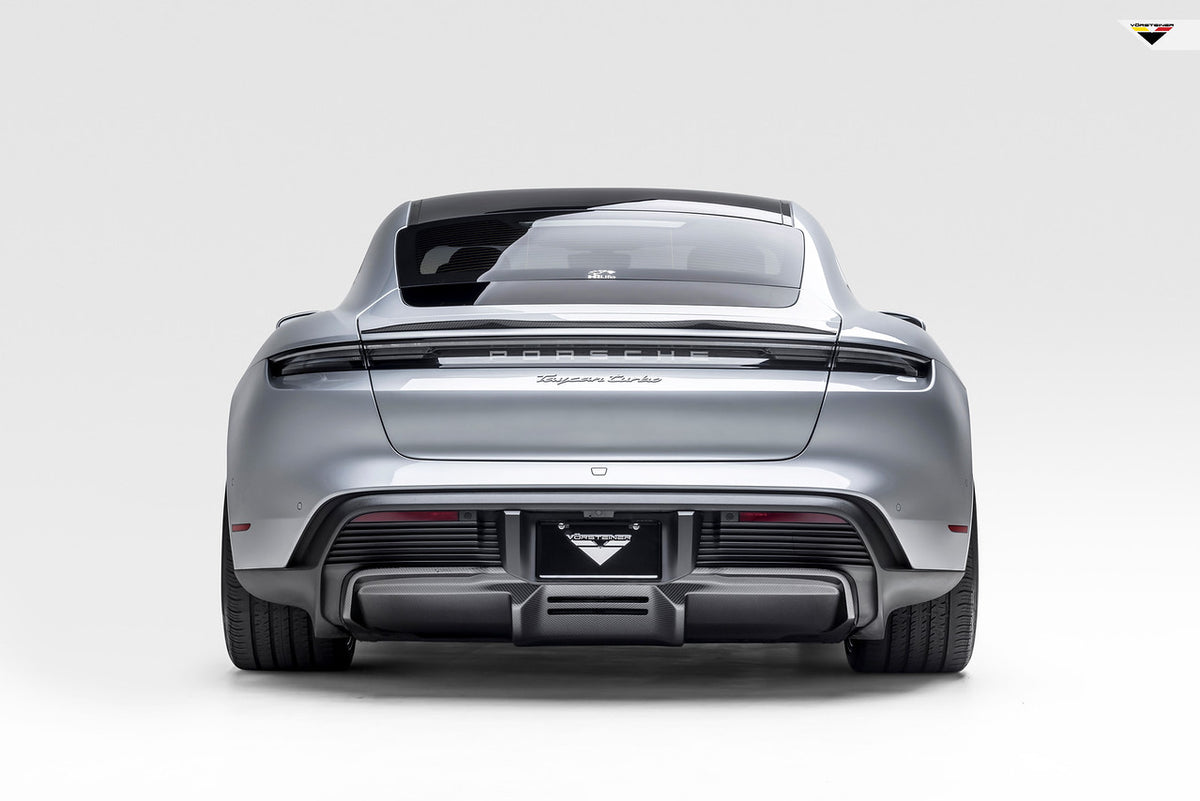 Vorsteiner Aero Rear Diffuser Carbon Fiber PP 2x2 Glossy Fits Porsche Taycan