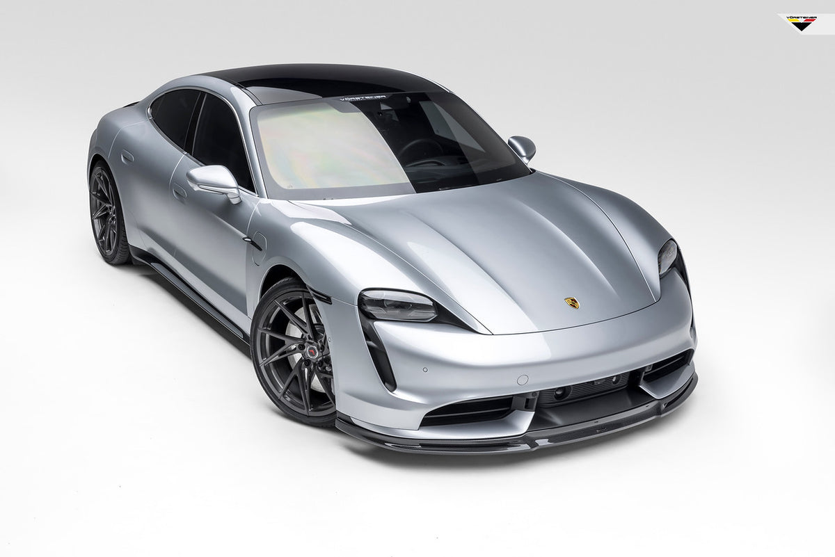 Vorsteiner Aero Front Spoiler Carbon Fiber PP 2x2 Glossy Fits Porsche Taycan