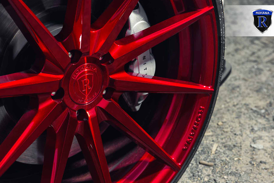 20" ROHANA RFX1 RED FORGED CONCAVE WHEELS RIMS FITS LEXUS LS460 LS600