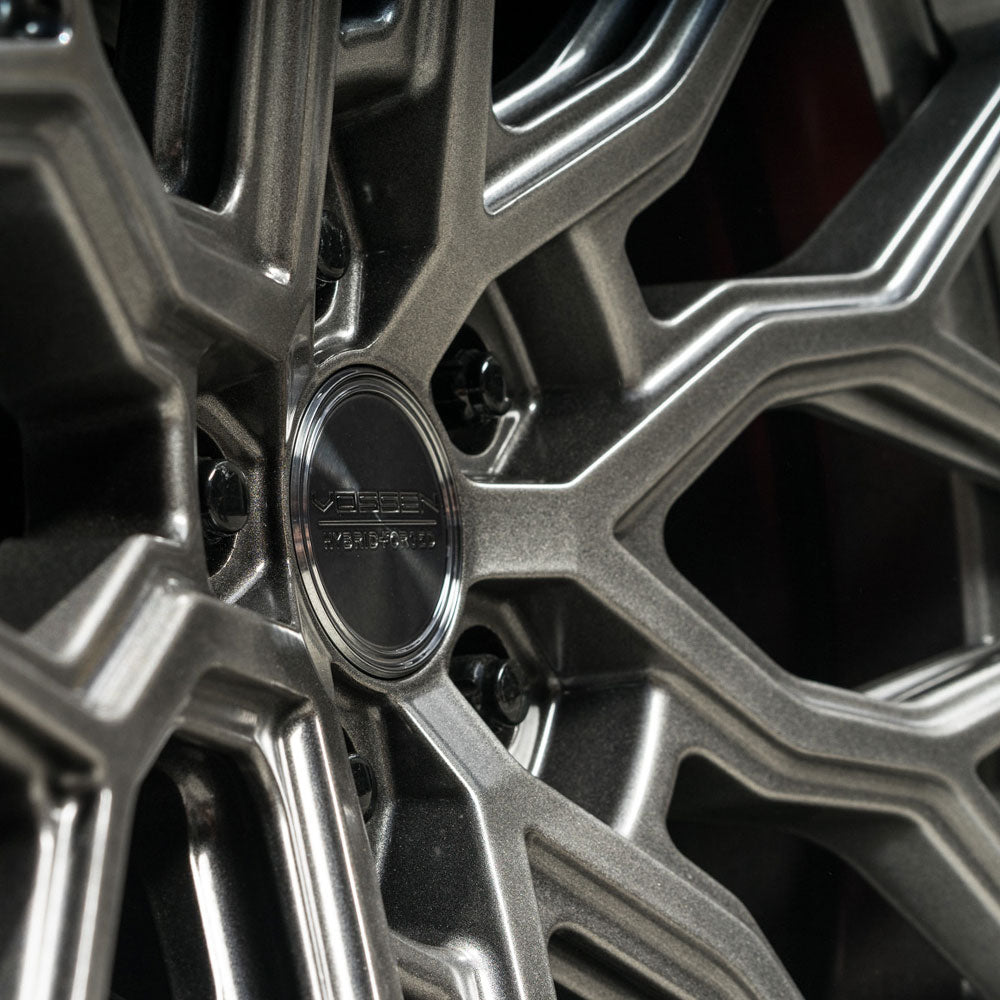 19" Vossen HF2 Grey 19X9 19X9 1286 Concave Wheels Rims Fits Chevrolet Corvette