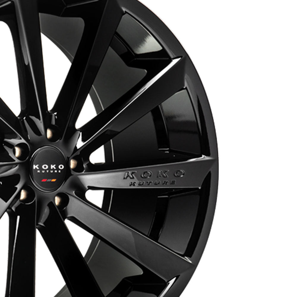 24" Koko Kuture Kapan Black 24x10 Concave Wheels Rims Fits GMC Yukon XL 1500