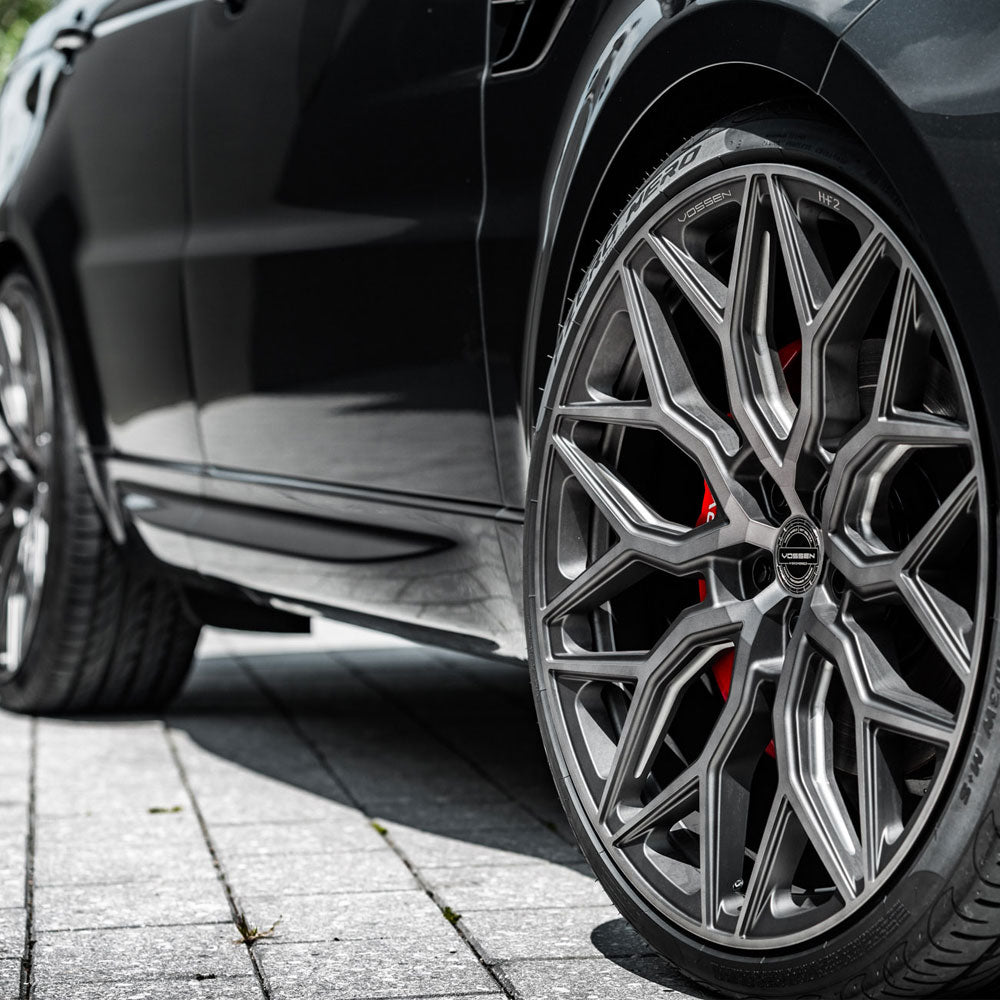 19" Vossen HF2 Grey 19X8.5 19X10 1186 Concave Wheels Rims Fits Ford Mustang GT