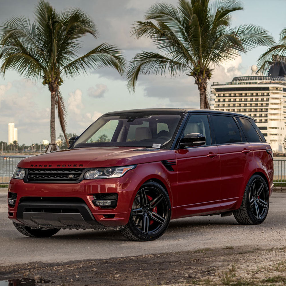 20" Vossen HF1 Black 20x8.5 20x8.5 1033 Concave Wheels Rims Fits GMC Savana 2500