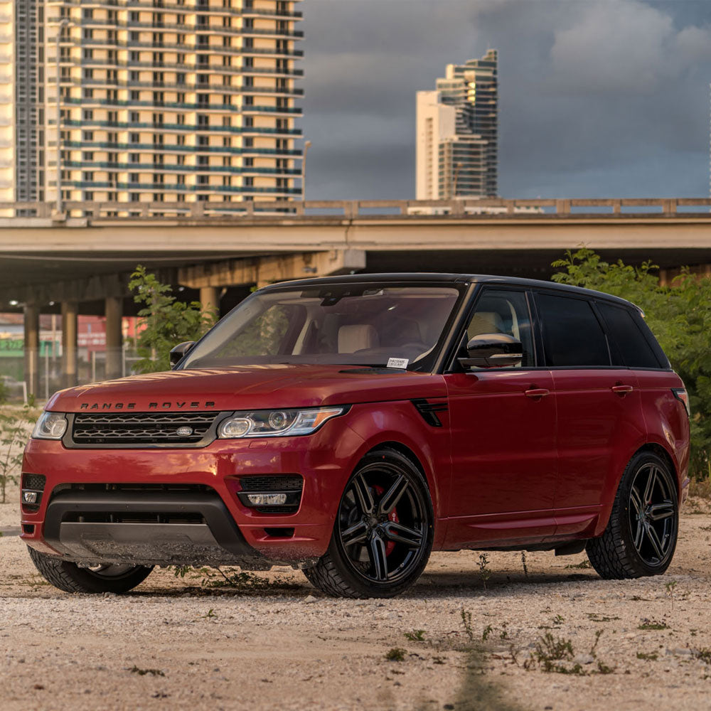 20" Vossen HF1 Black 20x8.5 20x8.5 1033 Concave Wheels Rims Fits GMC Savana 2500