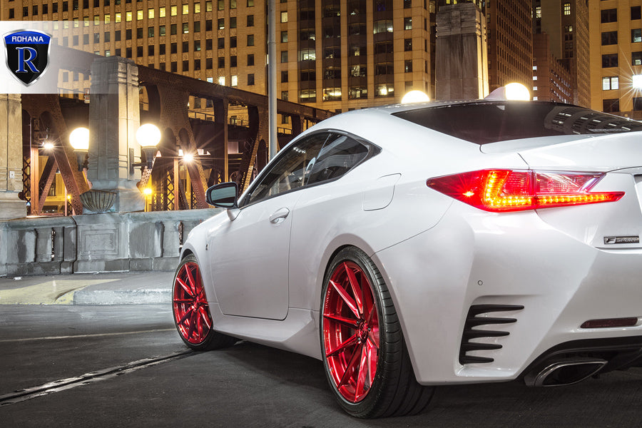 20" ROHANA RFX1 RED FORGED CONCAVE WHEELS RIMS FITS BMW F10 M5