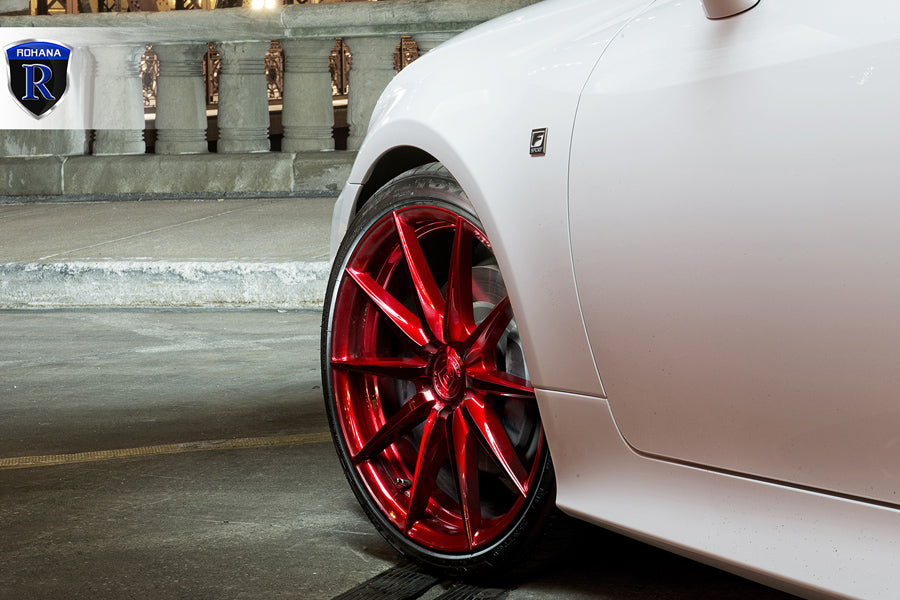 20" ROHANA RFX1 RED FORGED CONCAVE WHEELS RIMS FITS BMW F10 M5