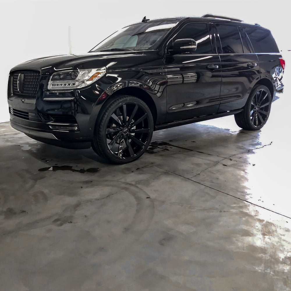 24" Koko Kuture Kapan Black 24x10 Concave Wheels Rims Fits GMC Yukon XL 1500