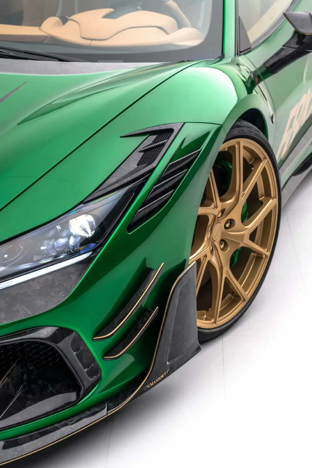 MANSORY Carbon Fiber Front Race Flaps for Ferrari F8 Tributo / F8 Spider