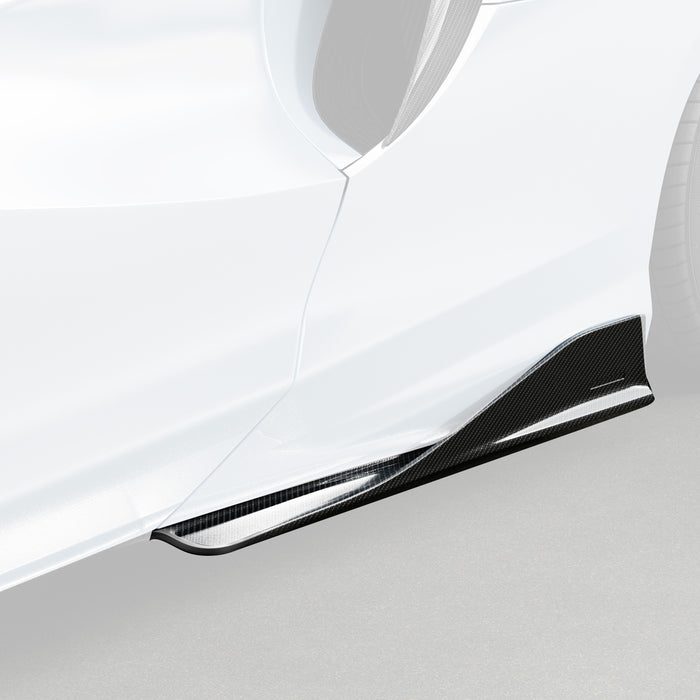 Vorsteiner Aero Carbon Fiber Side Skirt 2x2 Glossy Fits McLaren Artura