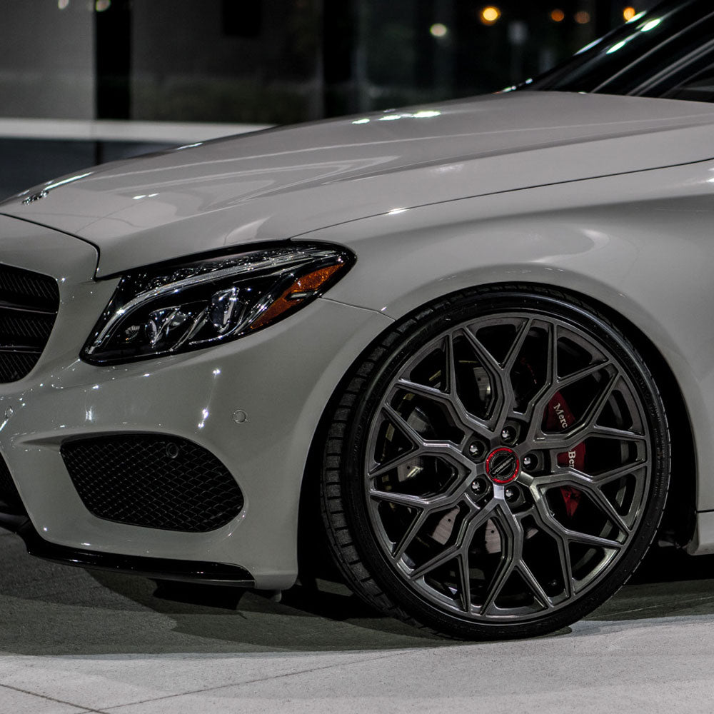 19" Vossen HF2 Grey 19X8.5 19X9.5 1306 Concave Wheels Rims Fits Mercedes-Benz C2