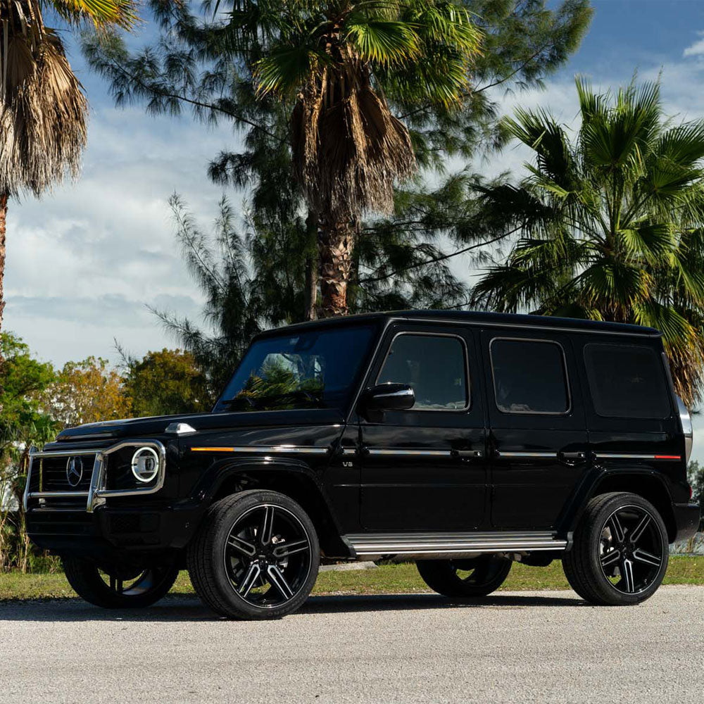 20" Vossen HF1 Black 20x8.5 20x8.5 1033 Concave Wheels Rims Fits GMC Savana 2500