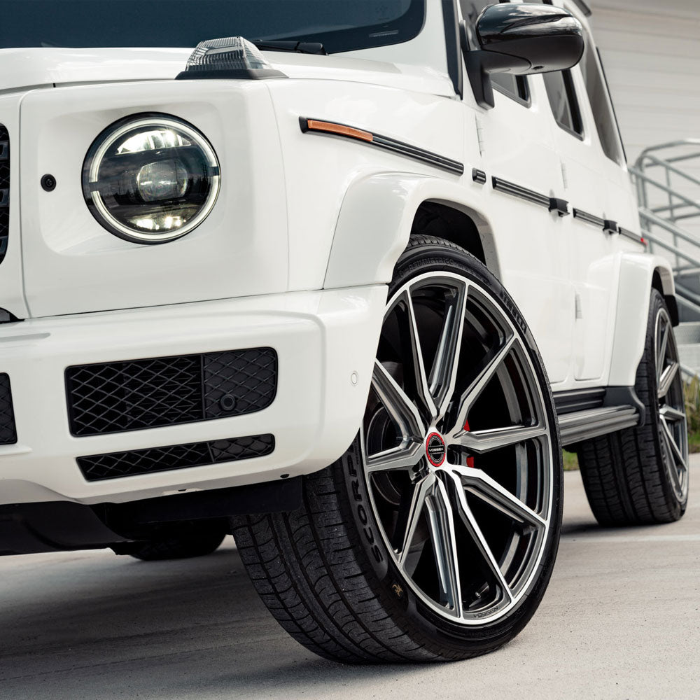 22" Vossen HF3 Black 22X9 22X9 1249 Concave Wheels Rims Fits Mercedes-Benz ML250