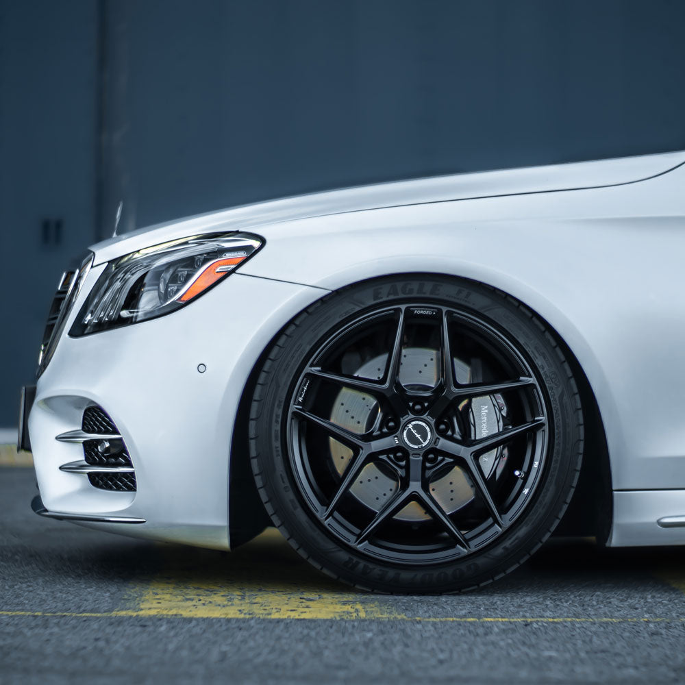 19" Brixton Forged RF7 Black 19x9 Concave Wheels Rims Fits Audi C7 A6