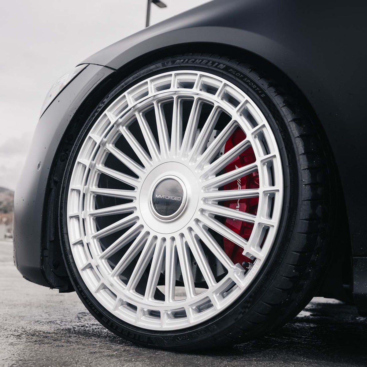 22" MV Forged MVF40 Silver 22X9 22X10.5 Wheels Rims Fits Mercedes W223 S Class